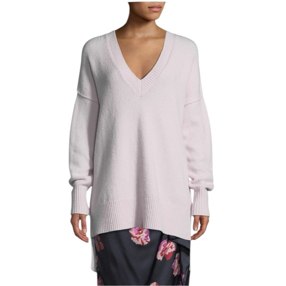 Joie Lilac Pink Long Sleeve V Neck Long Pullover Womens Size XXS Wool Blend - Picture 1 of 16